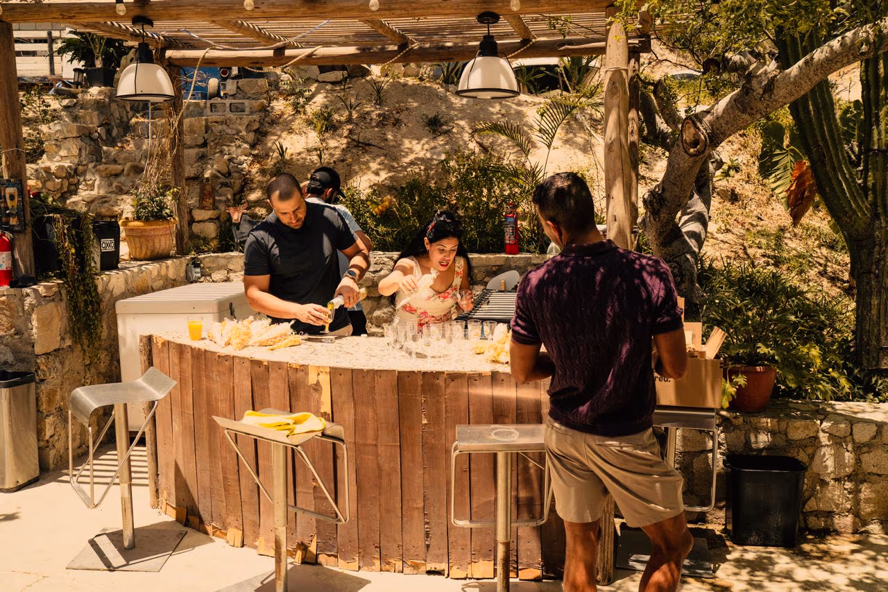 Barra de servicio de bebidas