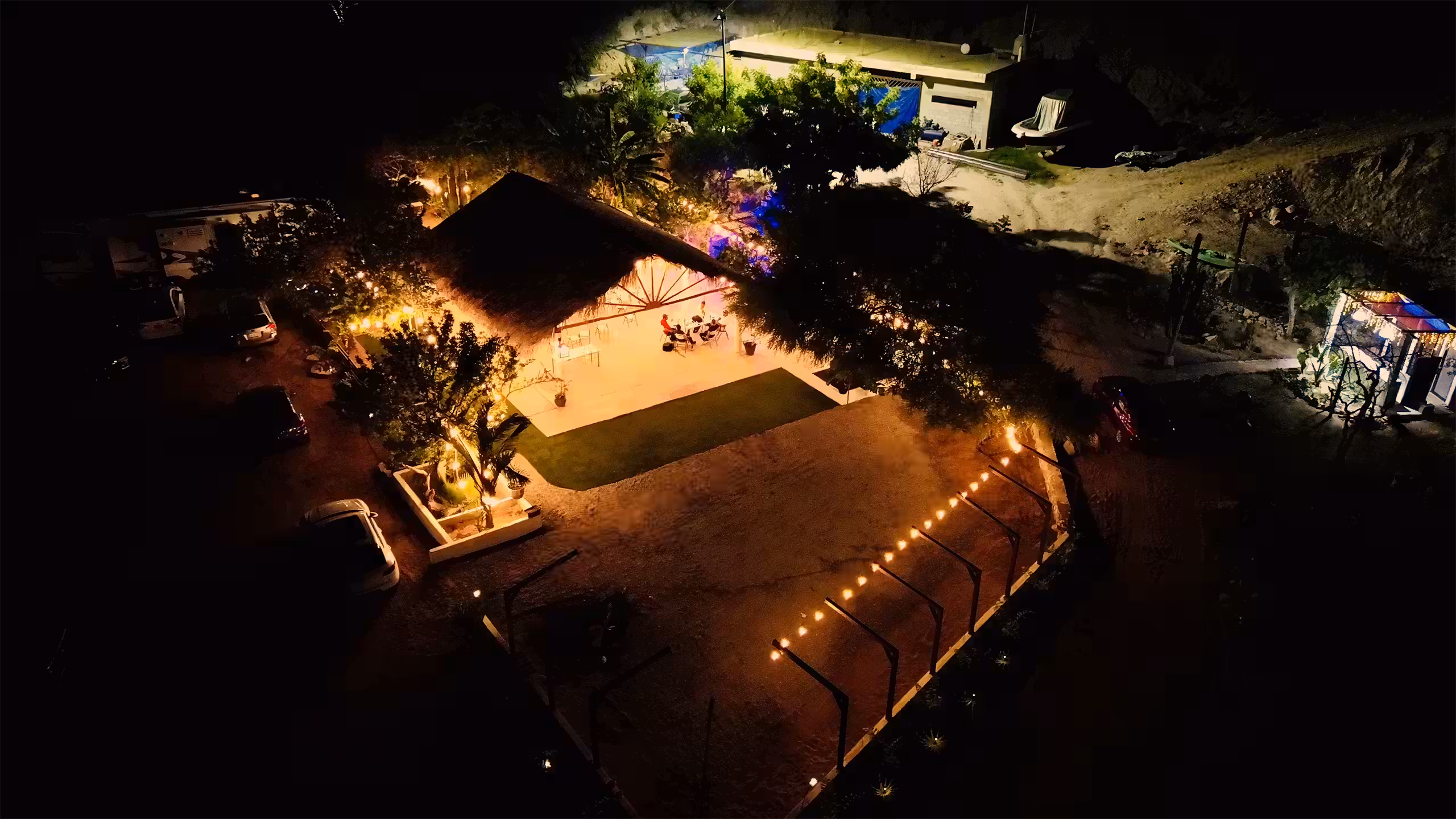 Vista aérea de portada de la palapa
